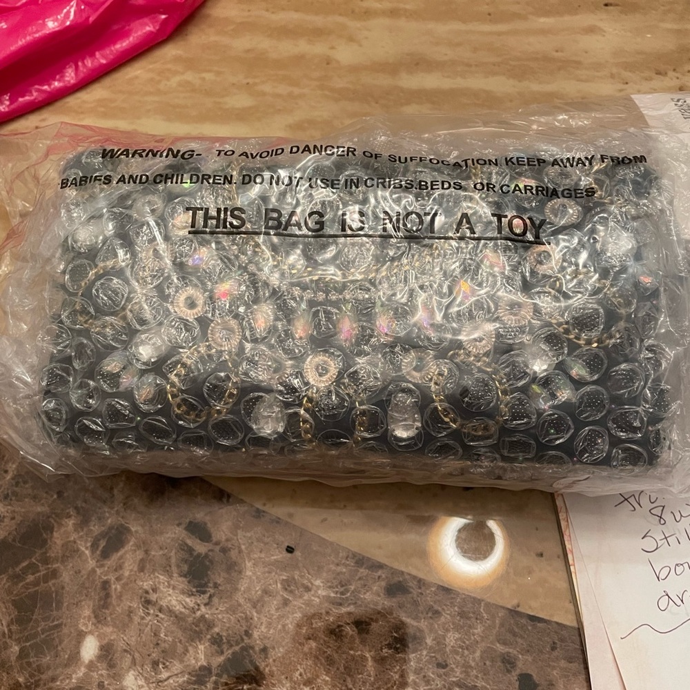 Joan Vass Beautiful Crystal stone encrusted Clutch - Picture 8 of 12